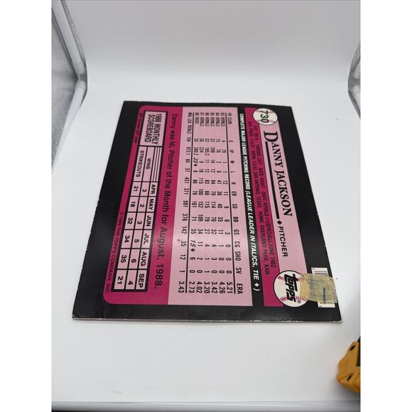 Topps 1989 Duo-Tang Sports Shots MLB Pocket Folder Danny Jackson Reds Baseball - Picture 4 of 6